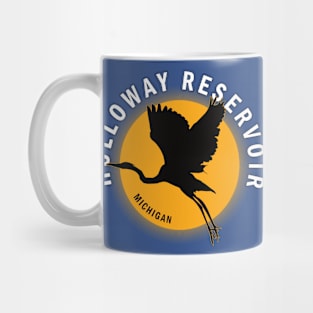 Holloway Reservoir in Michigan Heron Sunrise Mug